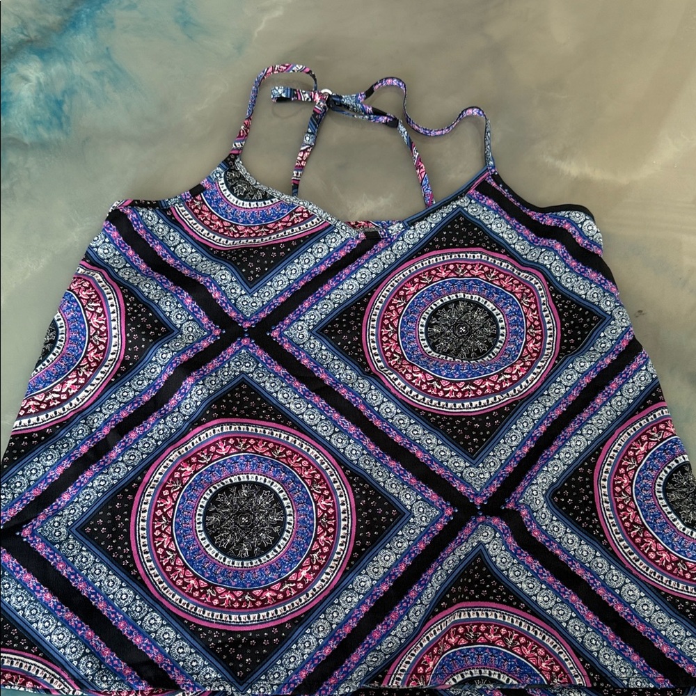 Hollister Multicolor Geometric Tank Top